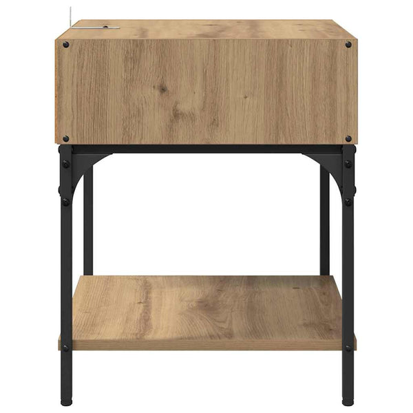 Yöpöytä artesaani tammi 40 x 40 x 50 cm Tekninen puu