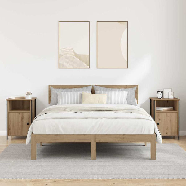 Yöpöytäkaappi 2 pcs Artisan tammi 40 x 42 x 60 cm Tekninen puu