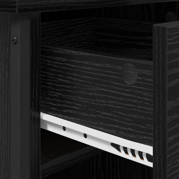 Yöpöytäkaappi 2 pcs Musta tammi 40 x 42 x 50 cm Tekninen puu