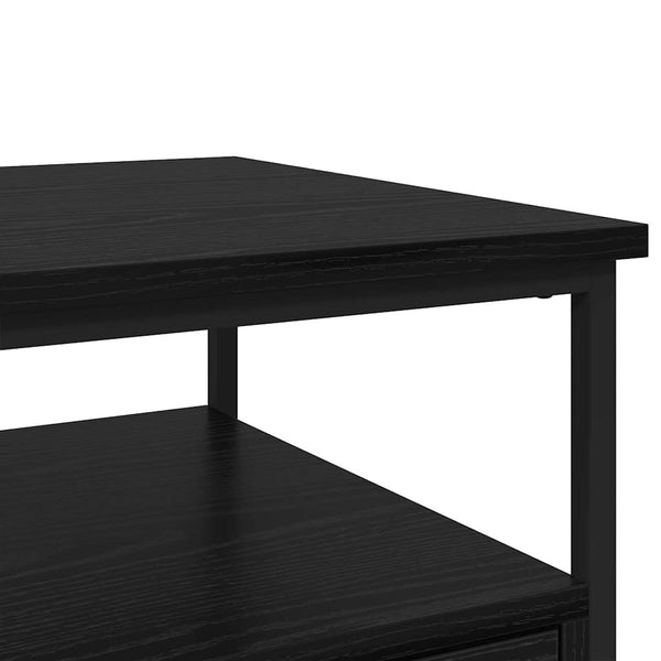 Yöpöytäkaappi 2 pcs Musta tammi 40 x 42 x 56 cm Tekninen puu