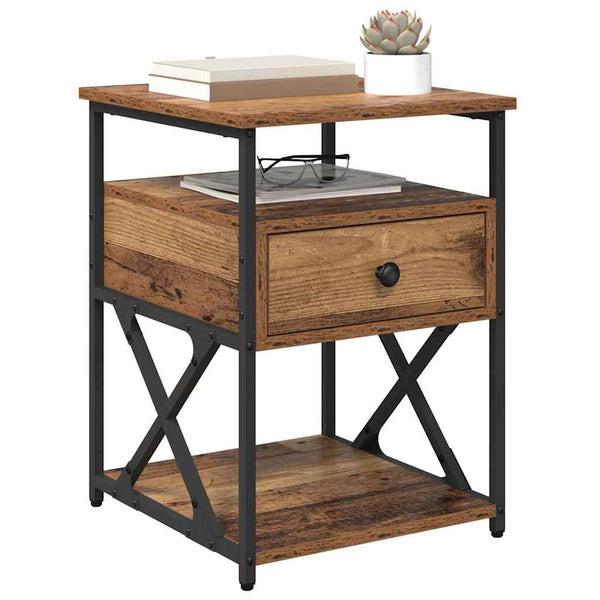 Yöpöytäkaappi Vanha puu 40 x 42 x 55 cm Tekninen puu