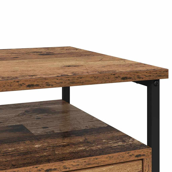 Yöpöytäkaappi 2 pcs Vanha puu 40 x 42 x 55 cm Tekninen puu