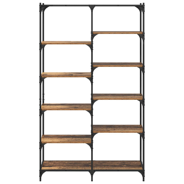 Kirjahylly 9 tasoa 100 x 32 x 170 cm Tekninen puu Vanha puu