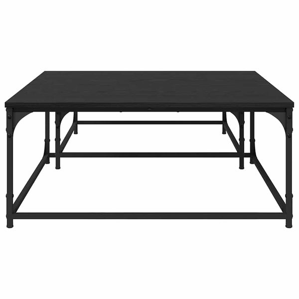Sohvapöytä 2 kpl Musta tammi. 80 x 80 x 35 cm Tekninen puu