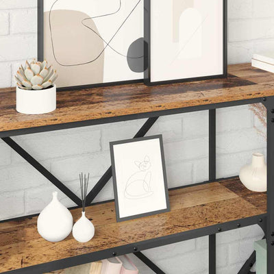 Konsolipöytä hyllyllä Vanha Puu 160 x 30 x 75 cm