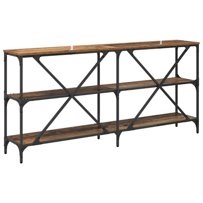 Konsolipöytä hyllyllä Vanha Puu 160 x 30 x 75 cm