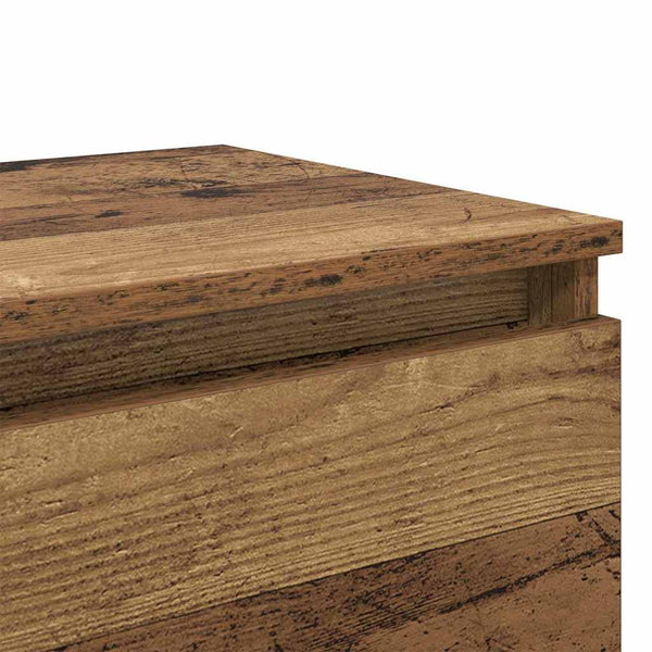 Yöpöytäkaappi 2 pcs Vanha puu 40 x 35 x 50 cm Tekninen puu