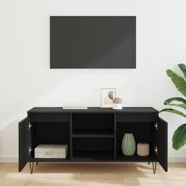 Musta tammi TV-kaappi. 104 x 35 x 50 cm Tekninen puu