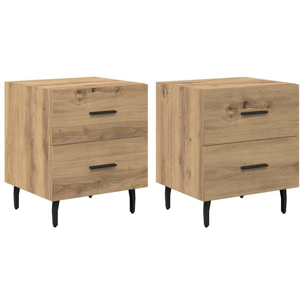 Yöpöytäkaappi 2 pcs artesaani tammi 40 x 35 x 47.5 cm