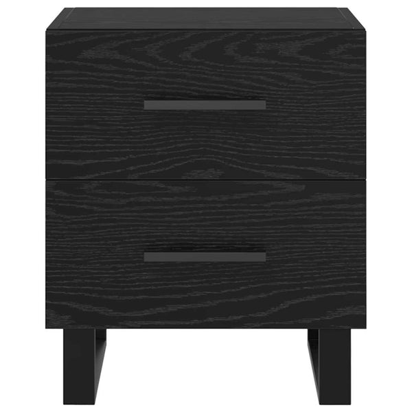 Yöpöydät 2 pcs Musta tammi 40 x 35 x 47.5 cm Tekninen puu