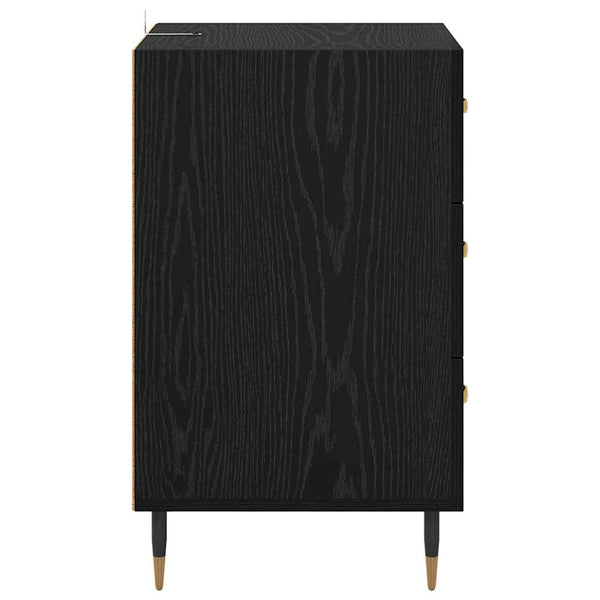 Yöpöytäkaappi Musta tammi. 40 x 40 x 66 cm Tekninen puu