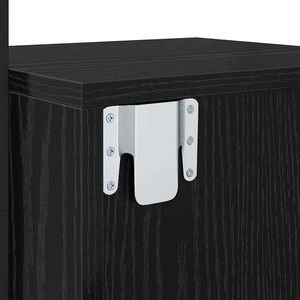 Yöpöytäkaappi Musta tammi. 35 x 30 x 51 cm Tekninen puu