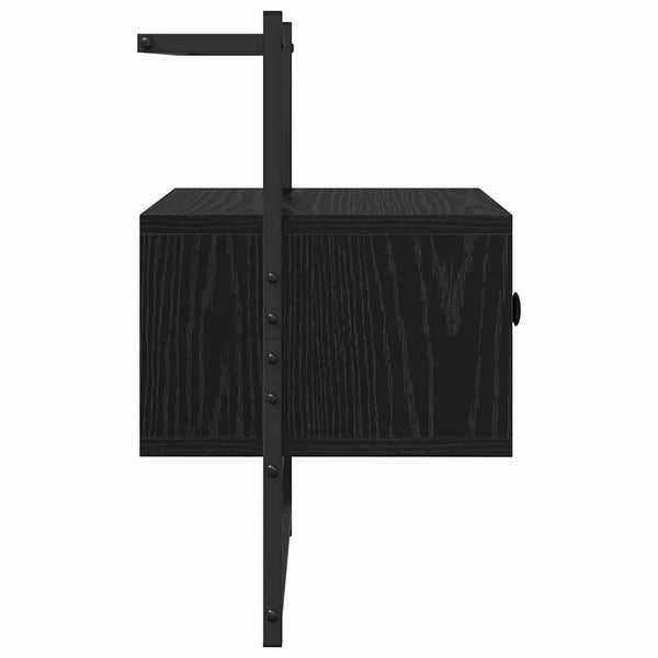 Yöpöytäkaappi 2 pcs Musta tammi. 35 x 30 x 51 cm Tekninen puu