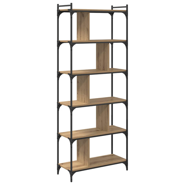 Kirjahylly 5 tasoa 76 x 32 x 192 cm Tekninen puu