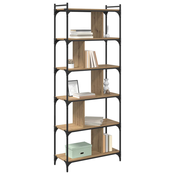 Kirjahylly 5 tasoa 76 x 32 x 192 cm Tekninen puu