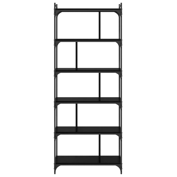Kirjahylly 5 tasoa 76 x 32 x 192 cm Tekninen puu Musta tammi