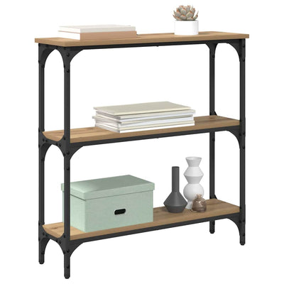 Artesaani tammi konsolipöytä hyllyllä Gorea 75x22.5x75cm