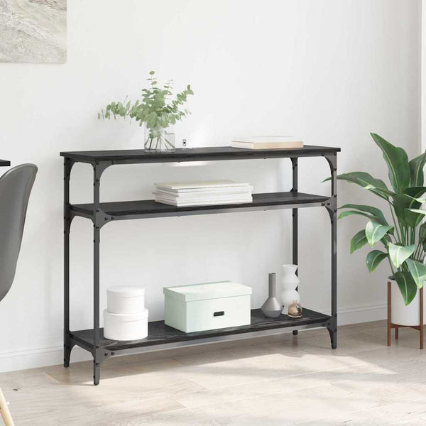 Konsolipöytä Musta tammi. 100 x 29 x 75 cm Tekninen puu