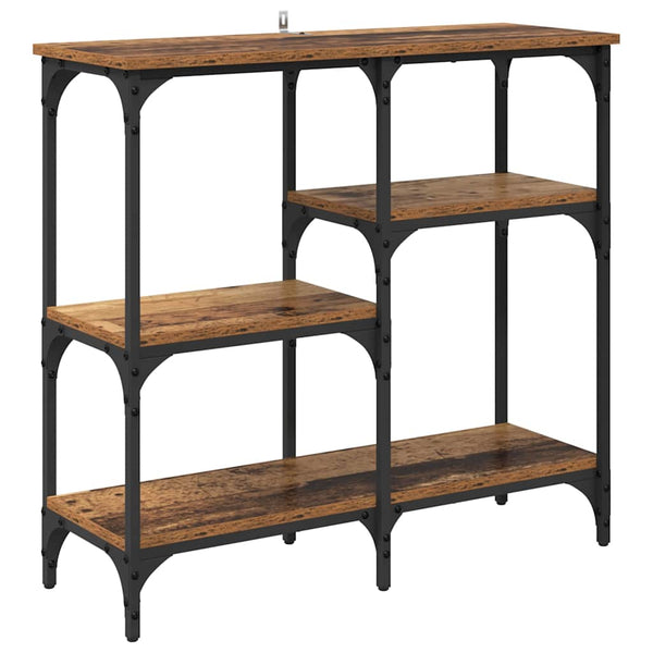 Konsolipöytä hyllyllä Vanha Puu 80 x 29 x 75 cm Tekninen puu