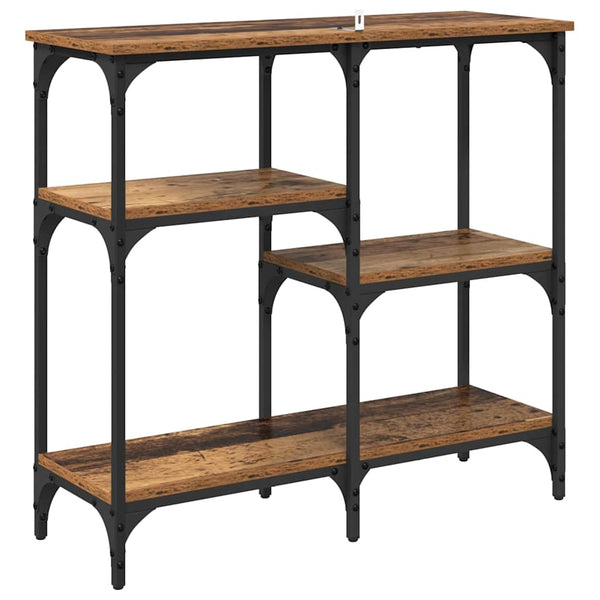 Konsolipöytä hyllyllä Vanha Puu 80 x 29 x 75 cm Tekninen puu