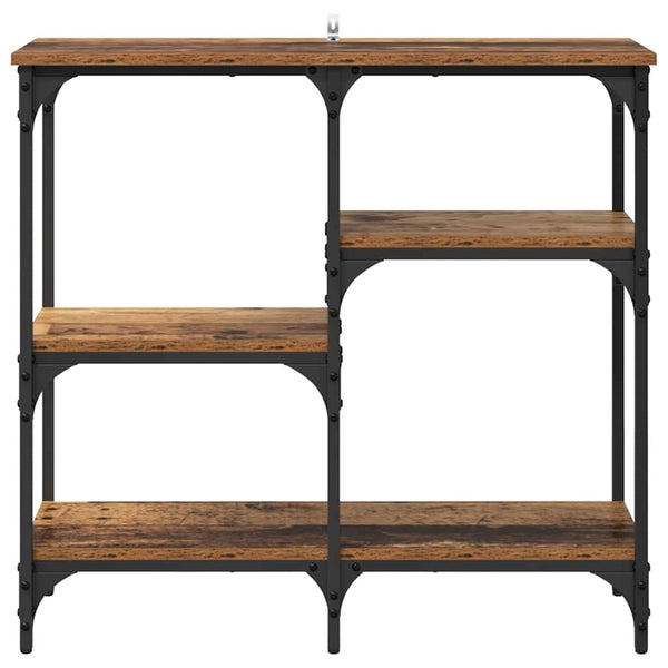 Konsolipöytä hyllyllä Vanha Puu 80 x 29 x 75 cm Tekninen puu