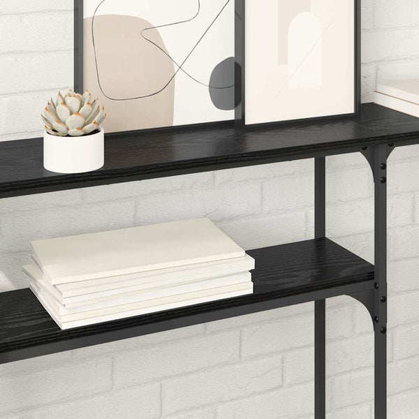 Konsolipöytä Musta tammi 145x22.5x75cm Tekninen puu