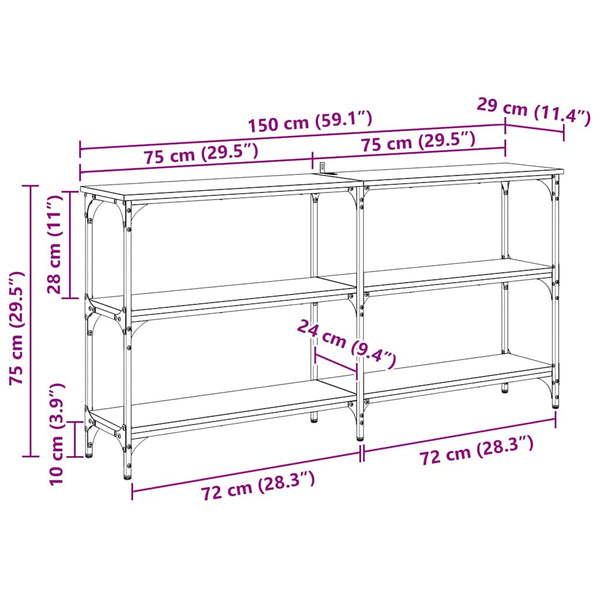 Konsolipöytä Artisan tammi 150 x 29 x 75 cm