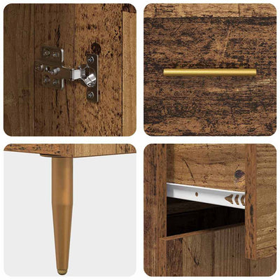 Sivupöytä Vanha Puu 69,5 x 34 x 90 cm Tekninen puu