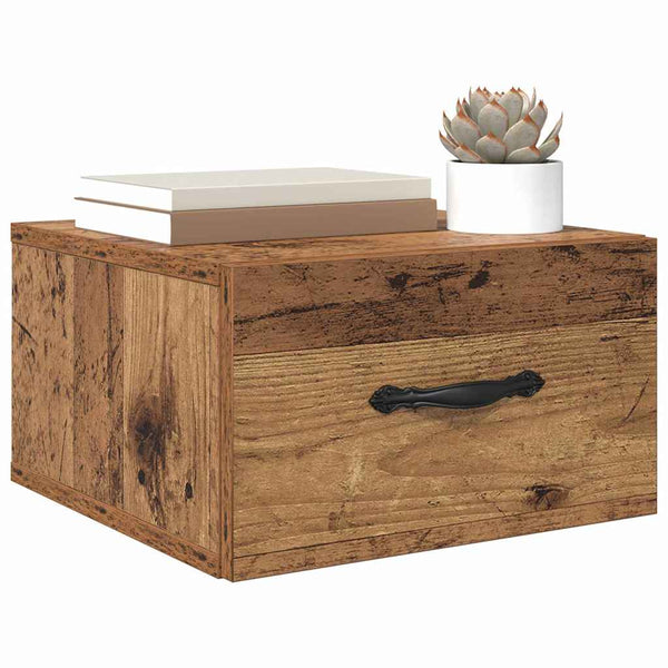 Yöpöytäkaappi 2 pcs Vanha puu 35 x 35 x 20 cm Tekninen puu