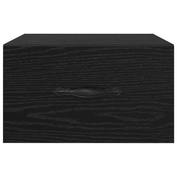 Yöpöytäkaappi 2 pcs Musta tammi 35 x 35 x 20 cm Tekninen puu