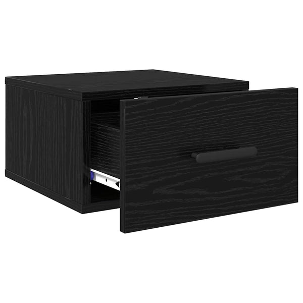 Yöpöytäkaappi 2 kpl 35 x 35 x 20 cm Tekninen puu Musta tammi.