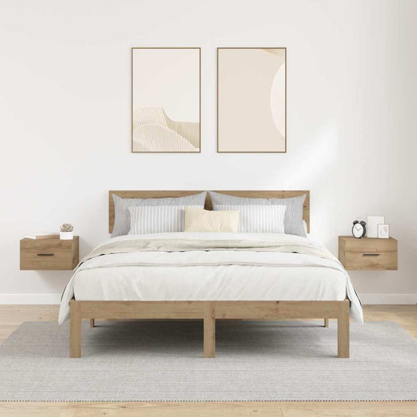 Yöpöytäkaappi 2 pcs artesaani tammi 35 x 35 x 20 cm