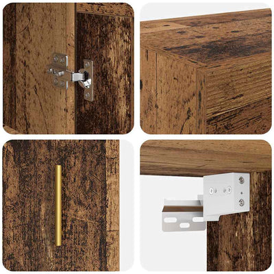 Seinäkaappi Vanha Puu 69,5 x 34 x 90 cm Tekninen puu