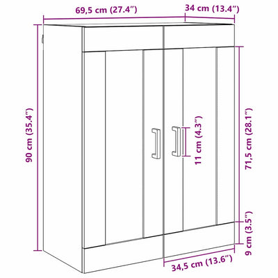 Seinäkaappi Artisan tammi 69,5 x 34 x 90 cm Tekninen puu