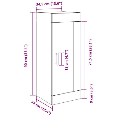 Seinäkaappi Vanha Puu 34,5 x 34 x 90 cm Tekninen puu