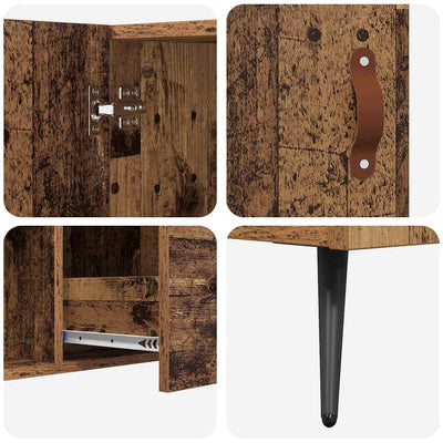 Sivupöytä Vanha Puu 100 x 36 x 60 cm Tekninen puu