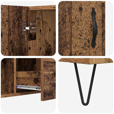 Sivupöytä Vanha Puu 100 x 36 x 60 cm Tekninen puu