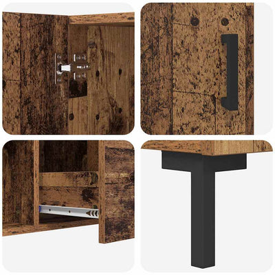Sivupöytä Vanha Puu 100 x 36 x 60 cm Tekninen puu