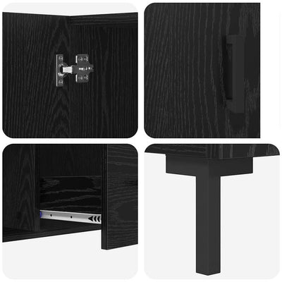 Sivupöytä Musta tammi. 100 x 36 x 60 cm Tekninen puu