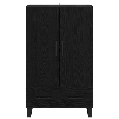 Korkea kaappi Musta tammi. 69,5 x 30 x 115 cm Tekninen puu