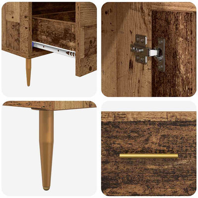 Korkea kaappi laatikon kanssa Vanha Puu 69,5 x 31 x 115 cm