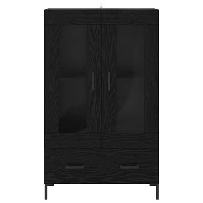 Korkea kaappi Musta tammi. 69,5 x 31 x 115 cm Tekninen puu