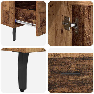 Korkea kaappi Vanha Puu 69,5 x 31 x 115 cm Tekninen puu