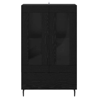 Korkea kaappi Musta tammi. 69,5 x 31 x 115 cm Tekninen puu