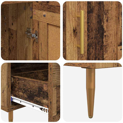 Korkea kaappi Vanha Puu 69,5 x 31 x 115 cm Tekninen puu