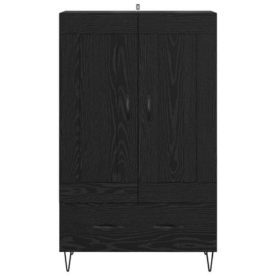 Korkea kaappi Musta tammi. 69,5 x 31 x 115 cm Tekninen puu