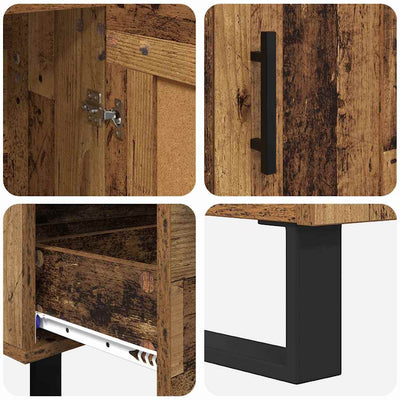 Korkea kaappi Vanha Puu 69,5 x 31 x 115 cm Tekninen puu