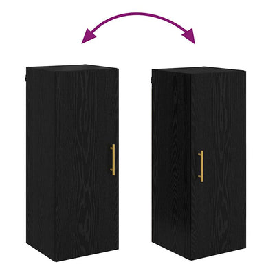 Seinäkaappi Musta tammi. 34,5 x 34 x 90 cm Tekninen puu