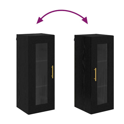 Seinäkaappi Musta tammi. 34,5 x 34 x 90 cm