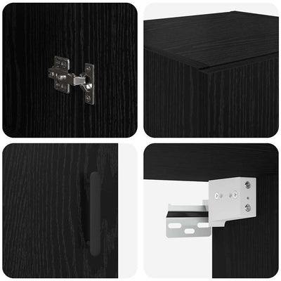 Seinäkaappi Musta tammi. 34,5 x 34 x 90 cm